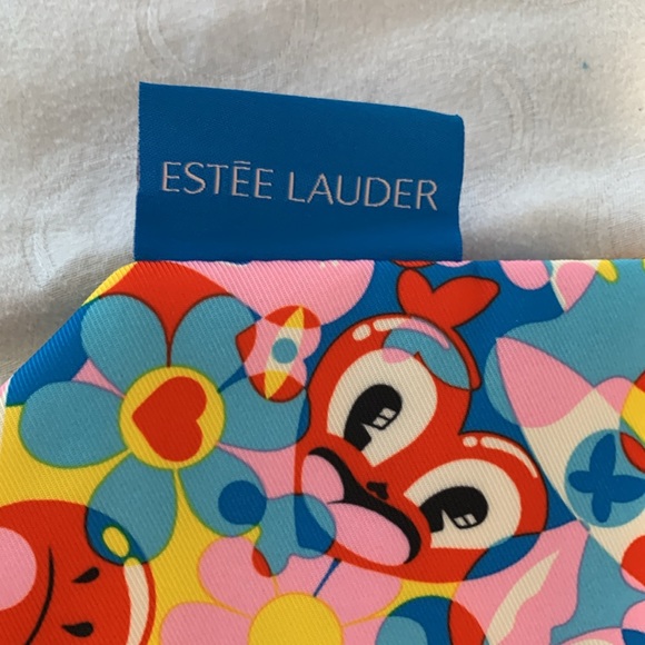 Estée Lauder Recycled Tote Bag Hearts Daiseys Smiles Gusseted Bottom Reusable - Picture 3 of 8
